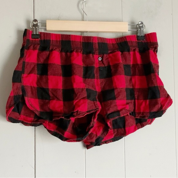 WONDERSHOP Women's Buffalo Plaid 3pc Pajama Shorts Set L - Picture 4 of 10